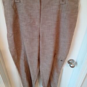 Company Collection Plus Size 16 Light Brown Cargo Straight Leg Casual Dress Pant
